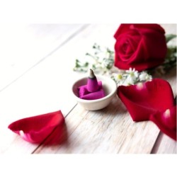 Satvik Rose Incense Cones for Puja and Prayer 200g
