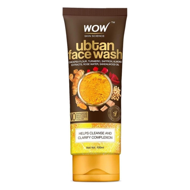 Wow Skin Science Ubtan Face Wash - with Chickpea Flour, Turmeric