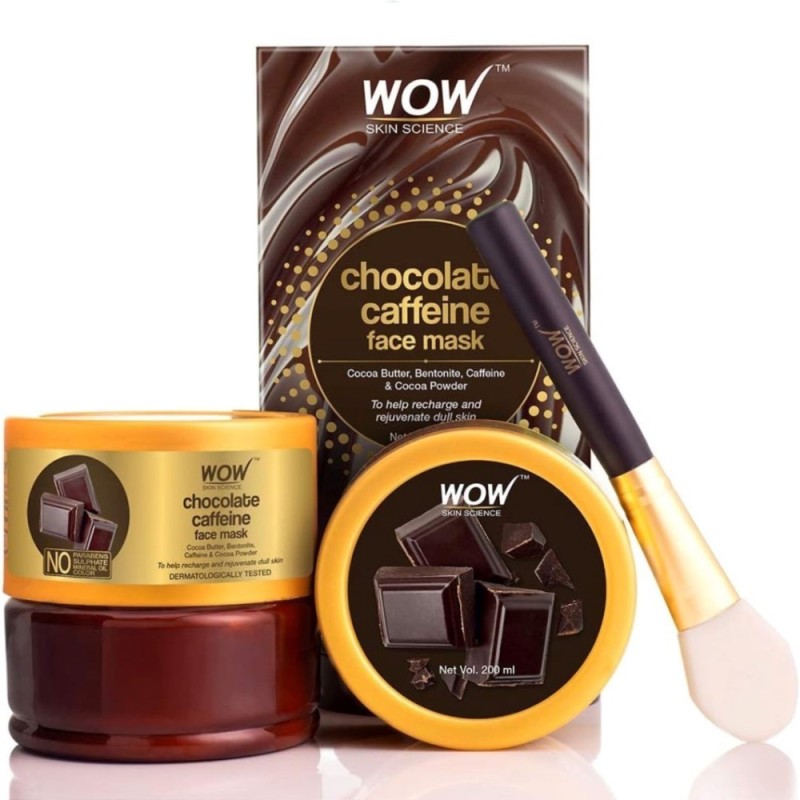 Wow Skin Science Chocolate Caffeine Face Mask - with Cocoa Butter