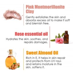 Wow Skin Science Pink Rose Clay Face Mask - Helps to Hydrate