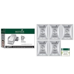 Biotique Silver Facial Kit - Clear Bright Skin, with Swiss Magic Dark