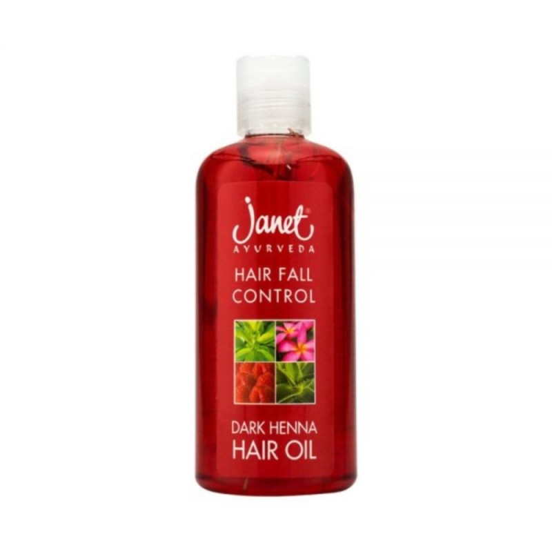 Janet Ayurveda Hair Fall Control Dark Henna Hair Oil 100ml