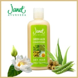 Janet Ayurveda Green Aloe Conditioner - for Dry Hair Treatment 300ml
