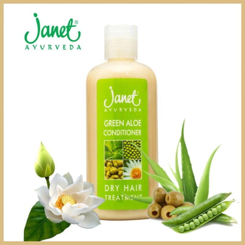 Janet Ayurveda Green Aloe Conditioner - for Dry Hair Treatment 300ml
