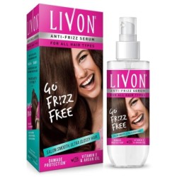 Livon Anti-Frizz Serum - with Vitamin E &Amp; Argan Oil, Salon Smooth