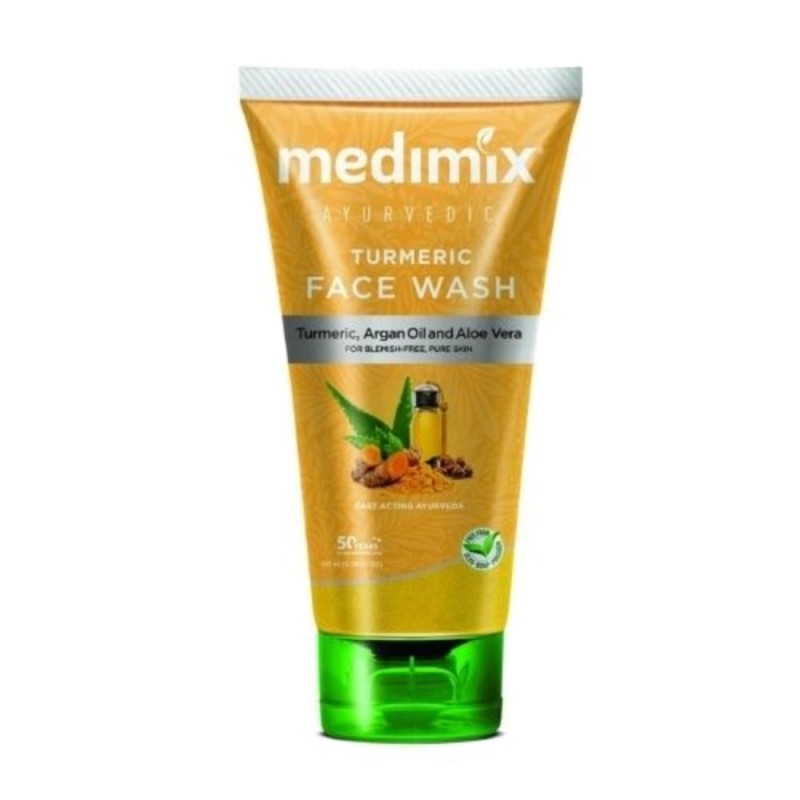 Medimix Ayurvedic Turmeric Face Wash - with Turmeric, Argan Oil