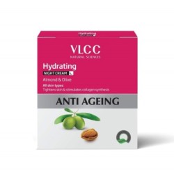 Vlcc Hydrating Night Cream - with Almond & Olive, Tightens Skin