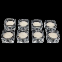 Satvik Tealight Candle Holder, Clear Glass Holder for Home Decor