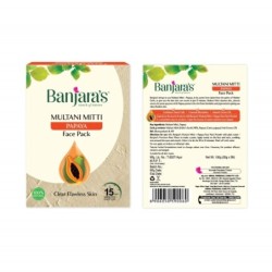 Banjara's Multani Mitti Papaya Face Pack - Clear Flawless Skin 100g