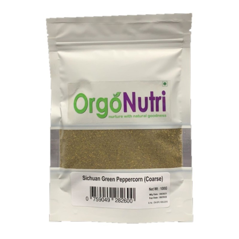 Orgonutri Medium Grind Coarse Sichuan Green Peppercorn, Sì Chuān Qīng