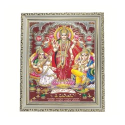 Satvik (New) Goddess Maha Lakshmi, Ma Saraswati and Lord Ganesha