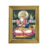 Satvik Lord Jhulelal Ji Designer Wooden Golden Photo Frame for Pooja
