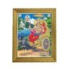 Satvik Lord Shani Dev Surya Putra Designer Wooden Golden Photo Frame