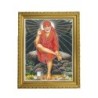 Satvik Shirdi Sai Baba Designer Wooden Golden Photo Frame