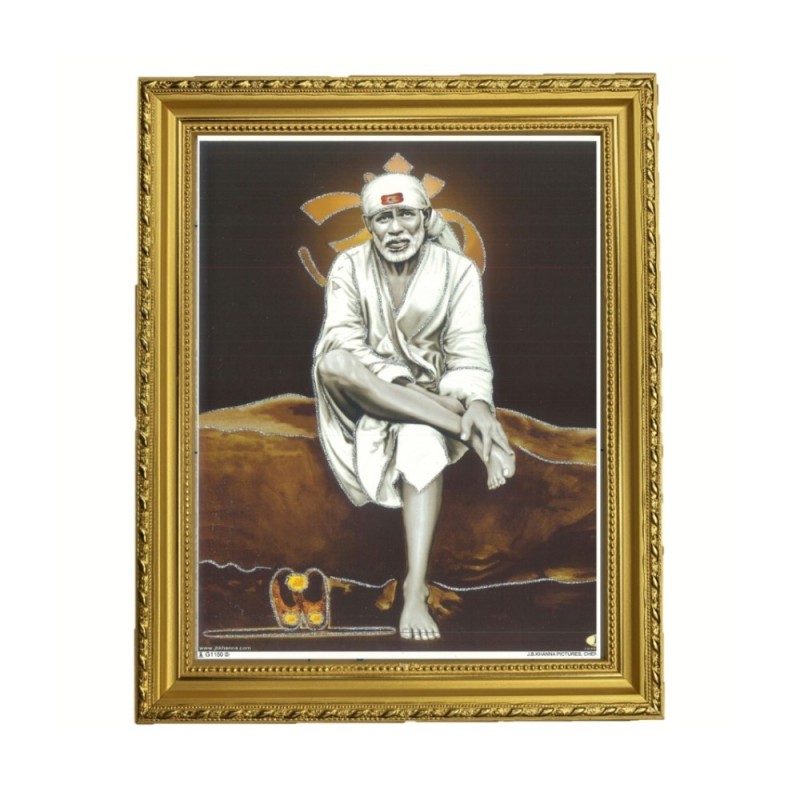 Satvik Shirdi Sai Baba Designer Wooden Photo Frame