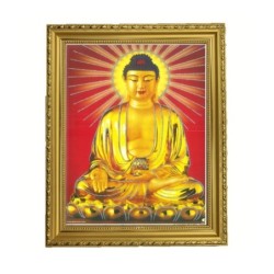 Satvik Lord Buddha Designer Wooden Photo Frame