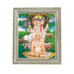 Satvik Shri Swamy Samarth Maharaj Designer Wooden Photo Frame