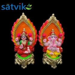 Pair of Goddess Lakshmi and Lord Ganesh Murti for Diwali Pooja