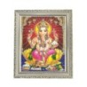 Satvik Lord Ganesha Designer Wooden White Photo Frame (1) for Pooja