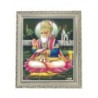 Satvik Lord Jhulelal Ji Designer Wooden White Photo Frame for Pooja
