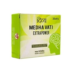 Patanjali Divya Medha Vati Extra Power, (30*4'S, Pack of 120), Useful