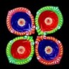 Satvik Colorful Clay Diyas for Diwali Festival, Multicolor Diwali