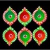 Satvik Colorful Clay Diyas for Diwali Festival, Multicolor Diwali