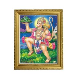 Satvik (New) Lord Hanumanji Flying with Dronagiri Mountain with Blue