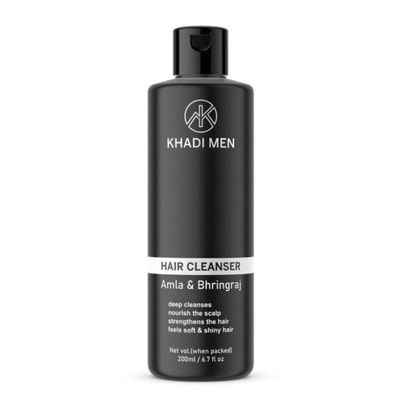 Khadi Men Amla & Bhringraj Hair Cleanser - Deep Cleanses, Nourishes