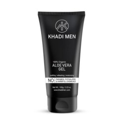 Khadi Men 100% Organic Aloe Vera Gel - Soothing, Refreshing