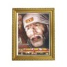 Satvik (New) Shirdi Sai Baba Designer Wooden Golden Photo Frame