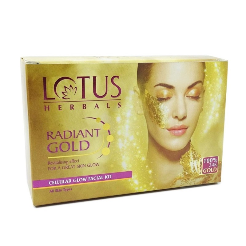 Lotus Herbals Radiant Gold Cellular Glow Facial Kit - Revitalising
