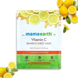 Mamaearth Vitamin C Bamboo Sheet Mask, Pack of 2 ( Each)