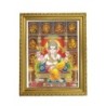 Satvik Lord Ganesha, Ashtavinayaka Designer Wooden Golden Photo Frame