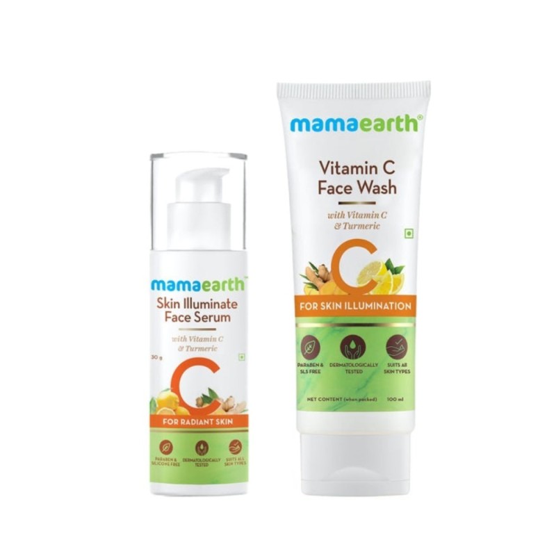 Mamaearth Vitamin C Radiance Combo: Vitamin C Face Wash & Skin