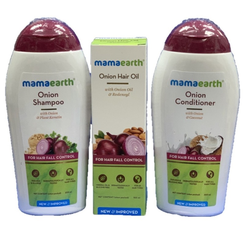 Mamaearth Anti-Hair Fall Kit: Onion Shampoo & Conditioner ( Each)