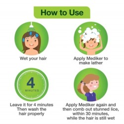 Mediker (Shampoo) Anti-Lice Treatment Shampoo - 100% Natural Actives