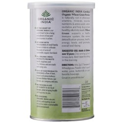 Organic India Wheat Grass Powder Boosts Energy & Builds Immunity 100g