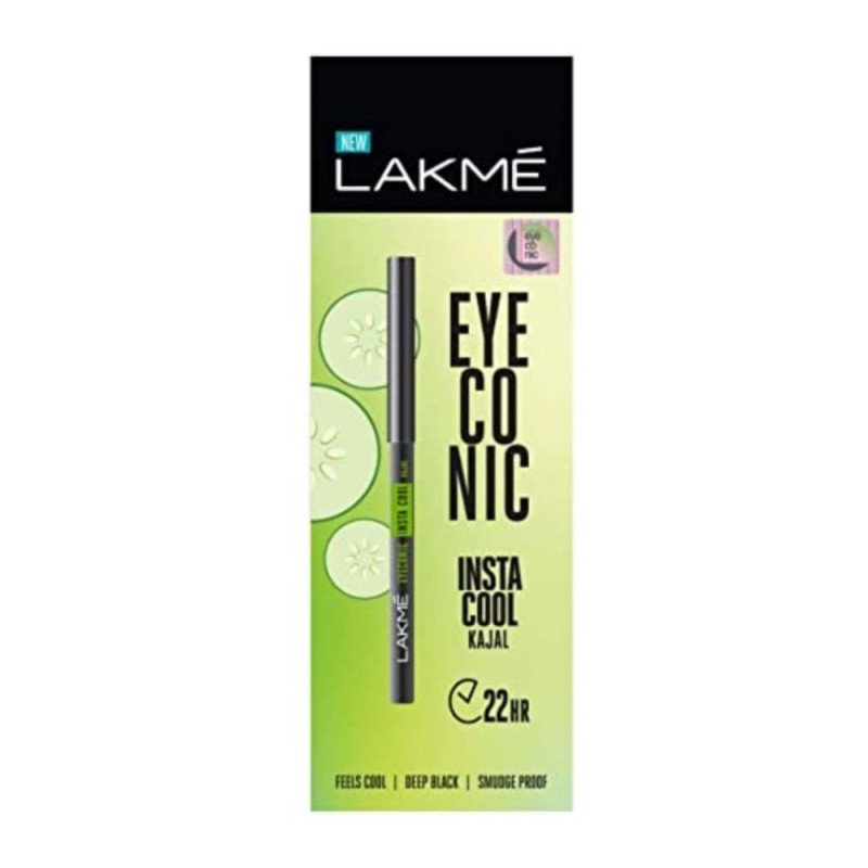 Lakme Eyeconic Insta Cool Kajal, Black, Cooling Kohl Liner