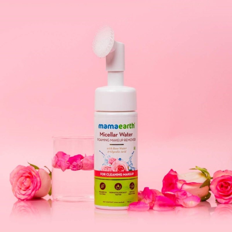 Mamaearth Micellar Water Foaming Makeup Remover with Rose Water