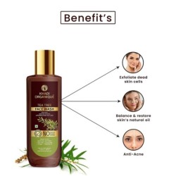 Khadi Organique Tea Tree Face Wash Removes Tan, Anti Acne