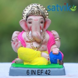 Satvik Ef 42 Eco Friendly Ganesha Idol Made of Clay Shadu Mati