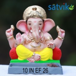 Satvik Ef 26 Eco Friendly Ganesha Idol Made of Clay Shadu Mati