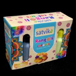Satvik Squeeze Rangoli Powder 10 Bottles of Multi Colours (10 Colors)