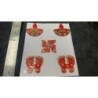Satvik Meenakari Diya Labh Laxmi Charan Swastik Stickers for Door
