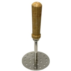Stainless Steel Potato Smasher with Wooden Handle