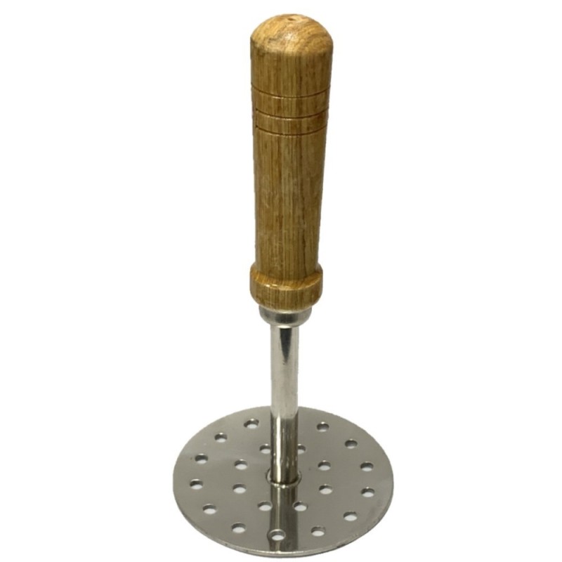 Stainless Steel Potato Smasher with Wooden Handle