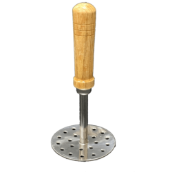 Stainless Steel Potato Smasher with Wooden Handle