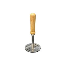 Stainless Steel Potato Smasher with Wooden Handle