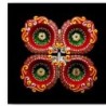 Satvik Colorful Clay Diyas for Diwali Festival, Multicolor Diwali